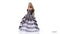 Barbie 65ste (2023) - Modepop - Glamoureuze zwart-witte jurk - Saffierblauw