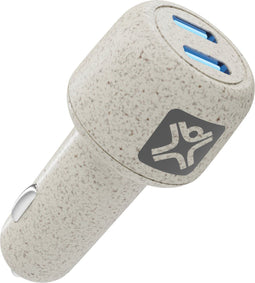 XtremeMac XGR-2CPD-03 - Dubbele Type-C autolader - 45W Power Delivery - Crème