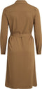 VILA VIDANIA BELT L/S SHIRT DRESS/SU - Dames Jurk met Ceintuur - Oranje - Maat 34