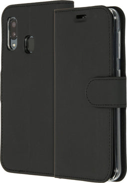 Accezz Hoesje Geschikt voor Samsung Galaxy A20e Hoesje Met Pasjeshouder - Accezz Wallet Softcase Bookcase - Zwart
