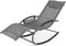 Ligbed tuin - ligstoel - 89x140x63 cm - met organizer - grijs