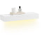 SoBuy FHK38-W - Zwevende wandplank - Lade LED-bewegingssensor - Wit