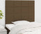 vidaXL - Hoofdborden - 2 - st - 100x5x78/88 - cm - stof - donkerbruin