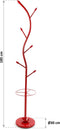 Klädhängare Versa Derby Rood Metaal Minimalist 30 x 185 x 30 cm