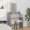 vidaXL - Make-up - Tafel - met - LED - Verlichting - - - Betonnen - Grijs, - 79x41x140 - cm