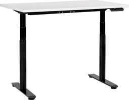 DESTINAS - Elektrisch bureau - Wit/Zwart - 120 cm - Spaanplaat