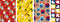 Inpakpapier sint 200x70cm set à 3 rollen + stickervel assorti