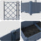 vidaXL - Tuinplanter - met - Trellis - 5 - stuks - Grijs - 120x120x125,5 - cm
