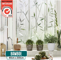 Homewell Raamfolie HR++ 90x200cm - Zonwerend - Isolerend - Bamboe