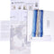 Thea Gouverneur - Borduurpakket met telpatroon - 482A - Voorgesorteerde DMC Garens - Delfts Blauwe Tegels - Aida - 61 cm x 31 cm - DIY Kit