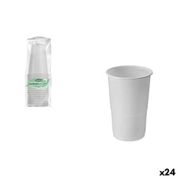 Glazenset Algon Wit 300 ml 20 Onderdelen (24 Stuks)