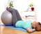 Rucanor Fitness Gymbal Met Handpomp 90 Cm Pvc Blauw