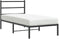 vidaXL - Bedframe - met - hoofdbord - metaal - zwart - 90x190 - cm