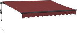 vidaXL - Luifel - automatisch - uittrekbaar - met - LED's - 300x250 - cm - bordeaux