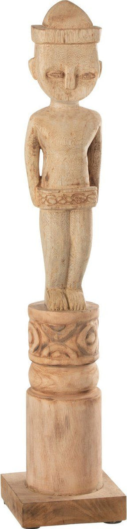 J-Line figuur Afrikaans Staand - hout - naturel - small