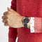 Pierre Cardin Pigalle Half Moon CPI.2010 Horloge - Leer - Zwart - Ø 40 mm