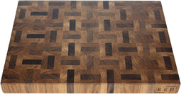 End-Grain Cutting Board - The Maze - Oak & Walnut - 40 x 30 cm