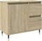vidaXL - Wastafelkast - 65x33x60 - cm - bewerkt - hout - sonoma - eikenkleurig