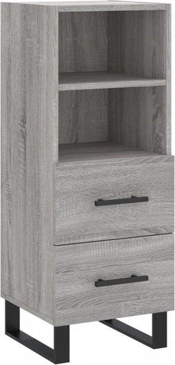 vidaXL - Dressoir - 34,5x34x90 - cm - bewerkt - hout - grijs - sonoma - eikenkleurig