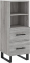 vidaXL - Dressoir - 34,5x34x90 - cm - bewerkt - hout - grijs - sonoma - eikenkleurig