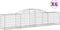 vidaXL - Schanskorven - 6 - st - gewelfd - 300x50x60/80 - cm - gegalvaniseerd - ijzer