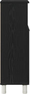 vidaXL - Badkamerskast - Zwart - Eiken - 30x30x95 - cm - Geengineerd - Hout
