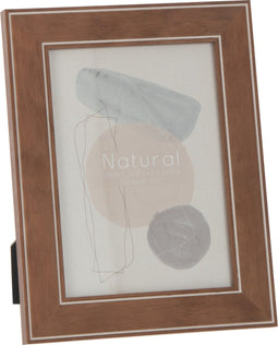 J-Line fotolijst hout - donkerbruin - 2 stuks