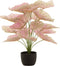 J-Line kunstplant Caladium In Pot - kunststof - lichtroze/groen