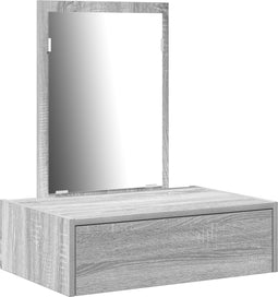 vidaXL - Wandgemonteerde - Kaptafel - in - Grijs - Sonoma, - 60x40x70 - cm