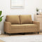 vidaXL - Tweezitsbank - 120 - cm - fluweel - bruin