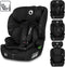 Lionelo Levi One i-Size - Autostoeltje Groep 0+ en 1 - Hoofdsteun Memory Foam - Versterkte zijbescherming - Zwart