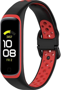 iMoshion Bandje Geschikt voor Samsung Galaxy Fit 2 - iMoshion Siliconen sport band met inkliksysteem gesp - Zwart