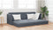 vidaXL - Ligbed/Bank - 2-in-1 - Donkergrijs - 213x144x60 - cm - Fluweel