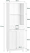 SoBuy - Badkamer Hoge Kast - 56 x 30 x 165cm - Wit