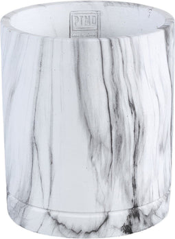 PTMD Bloempot Marmy - 17x17x20 cm - Cement - Wit