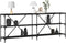 vidaXL - Console - Tafel - Zwart - Eiken - 200x30x75 - cm - Engineered - Hout - en - Staal