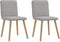 vidaXL - Eetkamerstoelen - 2 - st - stof - wolk - grijs