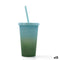 Quid Quidate - Beker met Rietje - 475 ml - Groen (12 Stuks)
