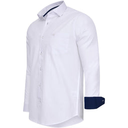 Cappuccino Italia Stretch Overhemd Milano - Wit- Maat L