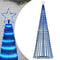 vidaXL - LED-kerstboom - 475 - LEDs - 247 - cm - blauw