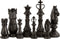 J-Line Schaakstuk Marmerlook Poly Zwart Large Assortiment Van 4