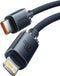 Baseus Crystal Series USB-C naar Lightning Kabel 20W 1.2M Zwart