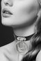 Bijoux Pour Toi - Halsband met Dubbele Ring - Zwart