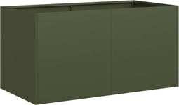 vidaXL - Plantenbak - 80x40x40 - cm - koudgewalst - staal - olijfgroen