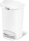 Simplehuman - Prullenbak Half Rond 50 Liter - Geruisloze sluiting - Wit