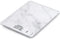 Soehnle Page Compact 300 - digitale keukenweegschaal - 5 kg capaciteit - 1 g nauwkeurig - marmerlook - wit