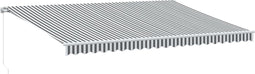 vidaXL - Luifel - handmatig - uittrekbaar - 500x350 - cm - antraciet - en - wit
