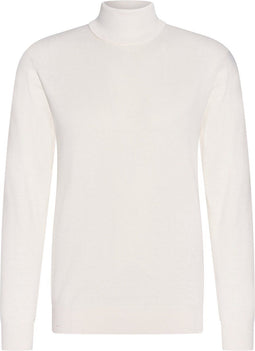 Cappuccino Italia - Heren Sweaters Coltrui Off White - Wit - Maat L