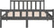 vidaXL - Bedframe - massief - hout - grijs - 150x200 - cm