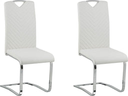 PICKNES - Eetkamerstoel set van 2 - Gebroken wit - Kunstleer